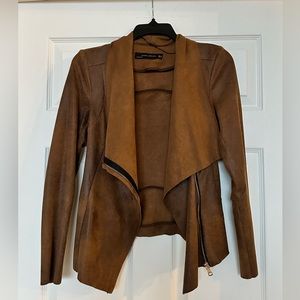 Zara Faux Suede stretchy jacket/blazer XS